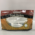 Logo Printing Clear Window Fried Chicken Packaging Bag Plastic Bag with Handle